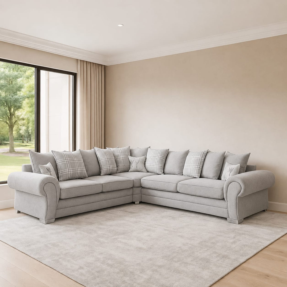 Verona Grey Armchair UK – Luxury Fabric Accent Chair for Modern Living Rooms