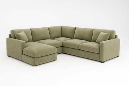 Cream L Shape Sofa UK – Kingston Corner Sofa for Modern Living Room