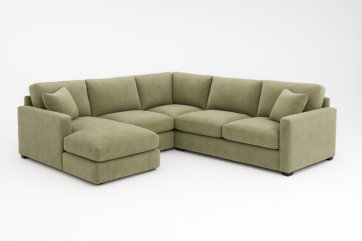 Cream L Shape Sofa UK – Kingston Corner Sofa for Modern Living Room