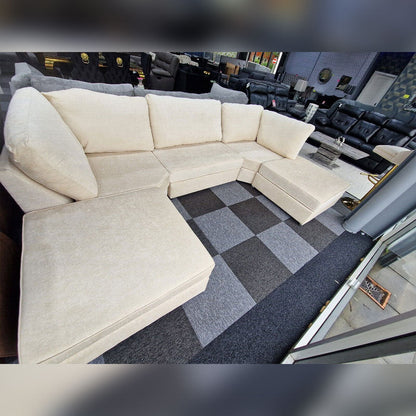 Bishop U Shape Sofa High Back In Black And Cream Colour () LTD