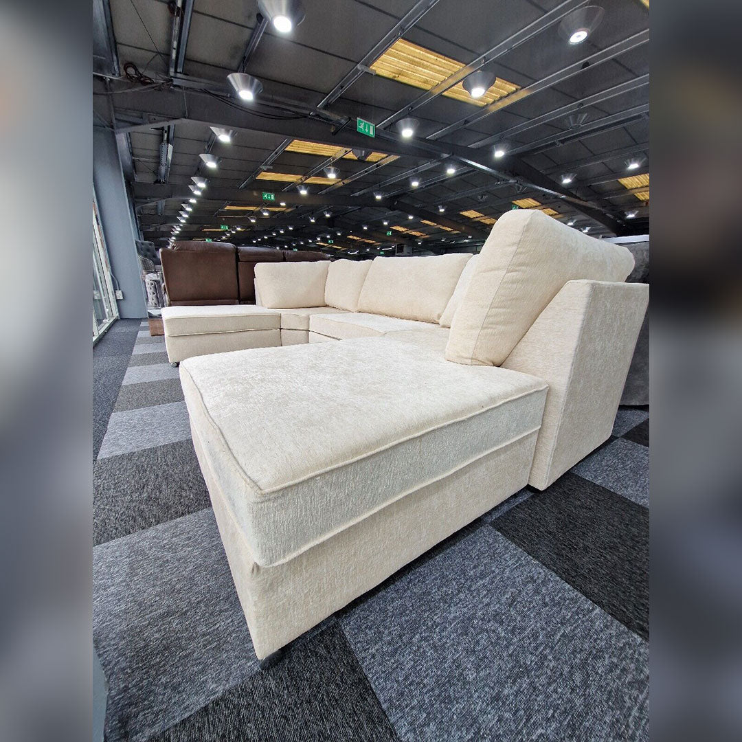 Bishop U Shape Sofa High Back In Black And Cream Colour () LTD