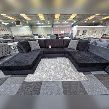 Bishop U Shape Sofa High Back In Black And Cream Colour () LTD