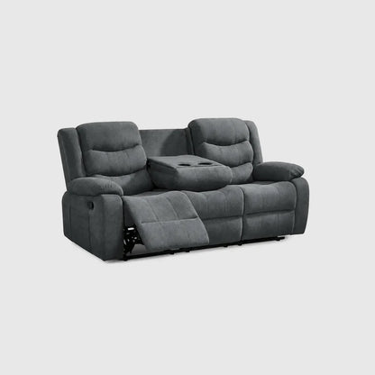 Conway Grey Fabric Manual Recliner 3+2 Seater Sofa Set