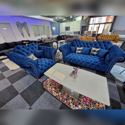 Elegance Chesterfield Sofa 3+2 BLUE () LTD