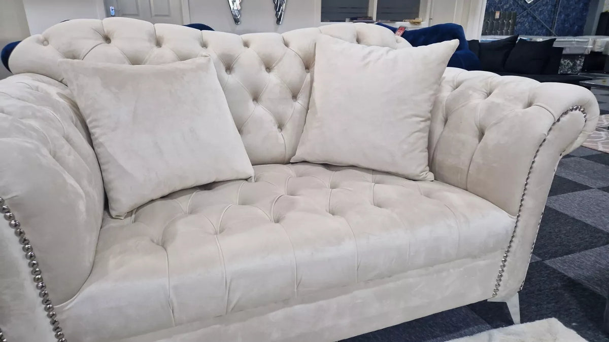 Elegance Chesterfield Sofa 3+2 Cream () LTD