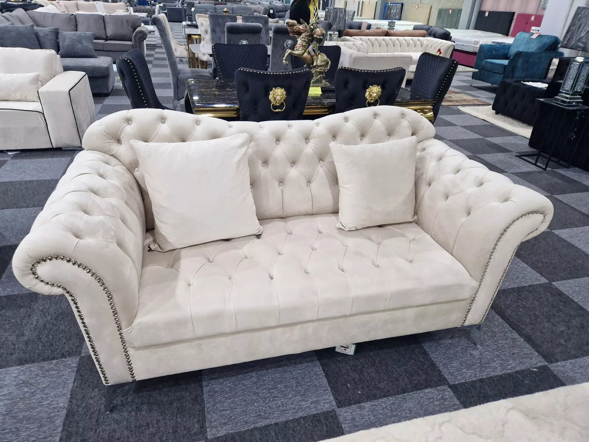 Elegance Chesterfield Sofa 3+2 Cream () LTD
