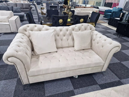 Elegance Chesterfield Sofa 3+2 Cream () LTD