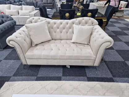 Elegance Chesterfield Sofa 3+2 Cream () LTD