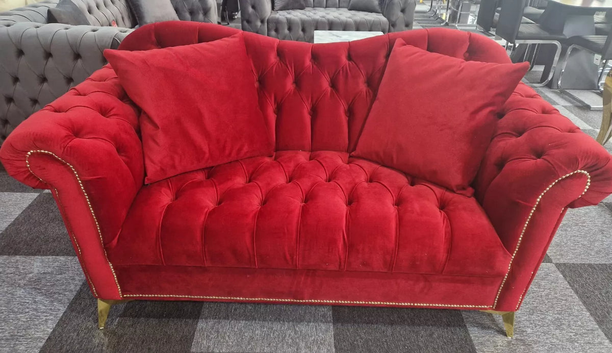 Elegance Chesterfield Sofa 3+2 Red () LTD