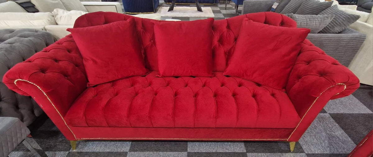 Elegance Chesterfield Sofa 3+2 Red () LTD