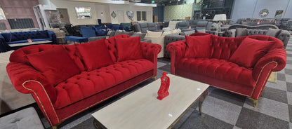 Elegance Chesterfield Sofa 3+2 Red () LTD