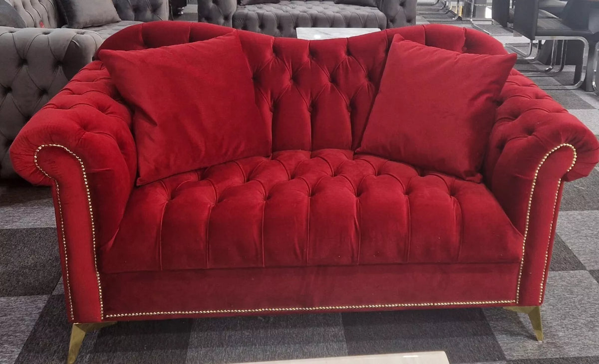 Elegance Chesterfield Sofa 3+2 Red () LTD