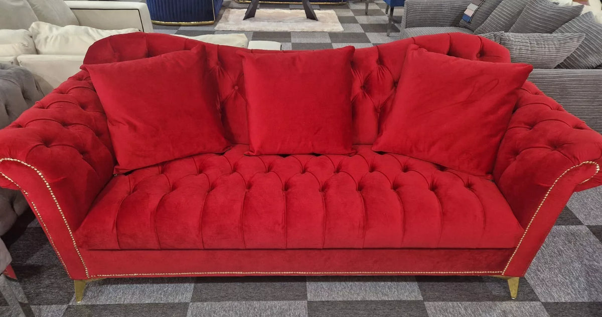 Elegance Chesterfield Sofa 3+2 Red () LTD