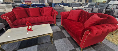 Elegance Chesterfield Sofa 3+2 Red () LTD