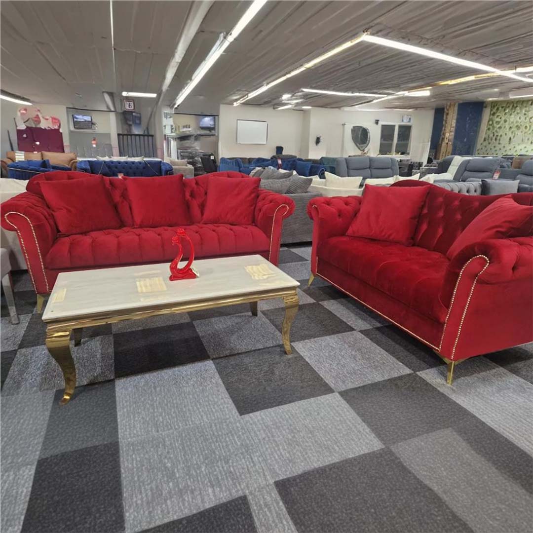 Elegance Chesterfield Sofa 3+2 Red () LTD