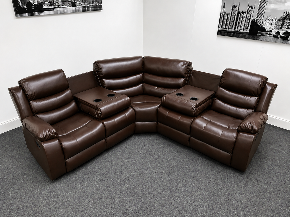 Luxury Recliner Corner Sofa UK | 5 Seater & 3+2 Sofa Set | Black, Brown & Grey
