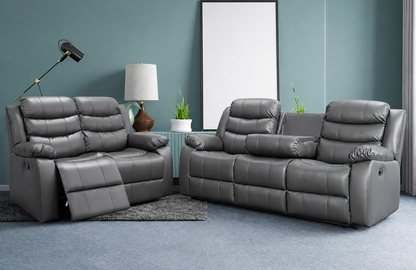 Luxury Recliner Sofa UK – 3+2, Corner & 5 Seater Options | Black, Grey & Brown | Cash on Delivery