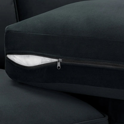 Beatrix Slate U Shape Corner Sofa – Luxury Velvet Fabric Corner Sofa UK