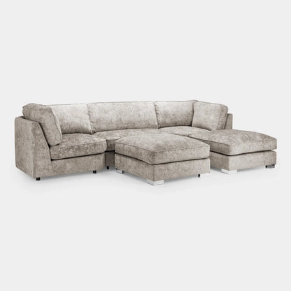 Bishop Truffle U-Shape Corner Sofa UK – Luxury Fullback Fabric Sofa for Modern Living Rooms