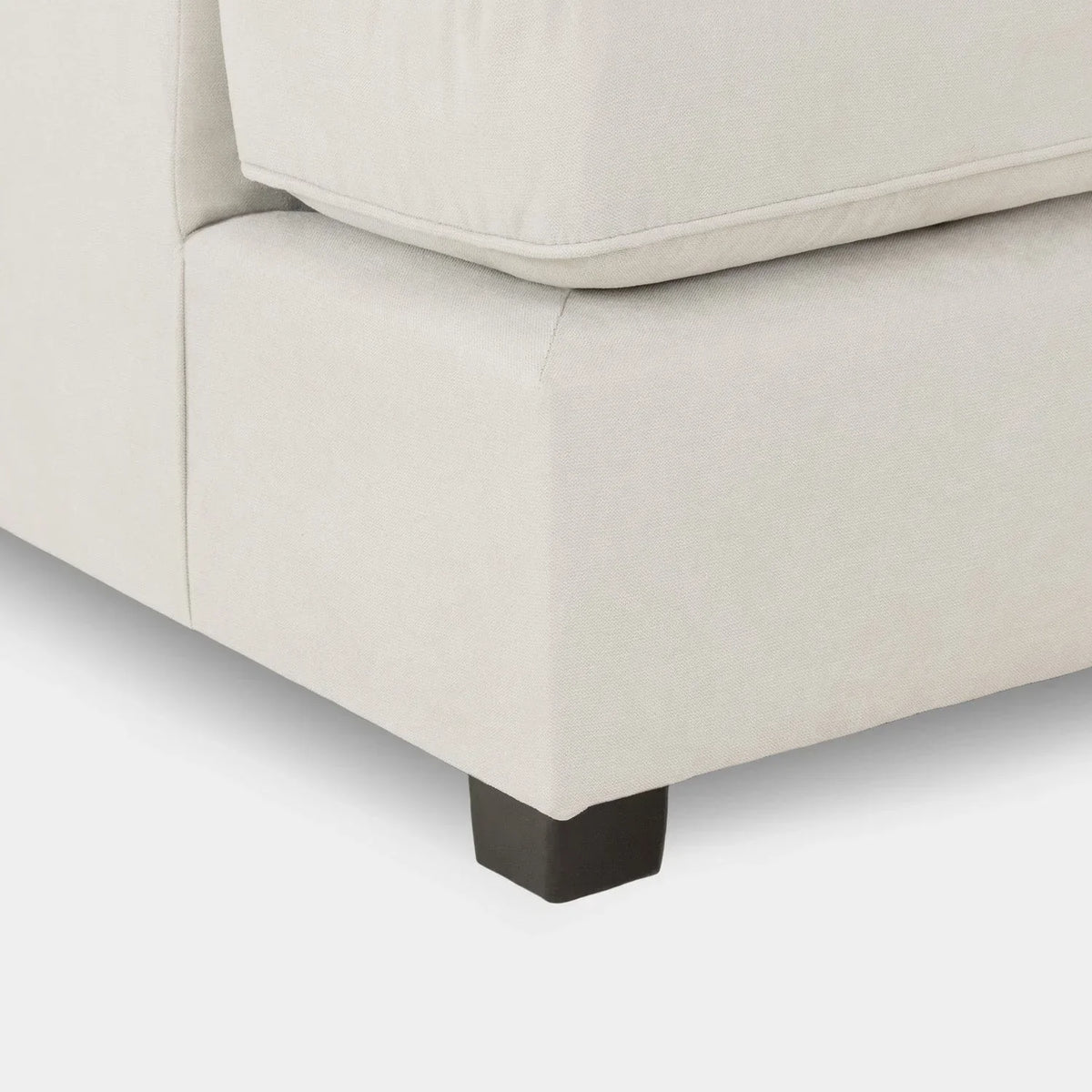 Aspen Cream U Shape Corner Sofa UK – Luxury Fabric Family Sofa with Footstool for Modern Living Rooms