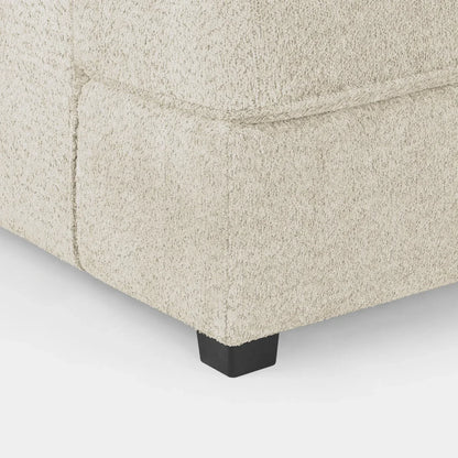Carnaby Cinema Cream Boucle U Shape Corner Sofa with Footstool – Luxury Fabric Sofa UK