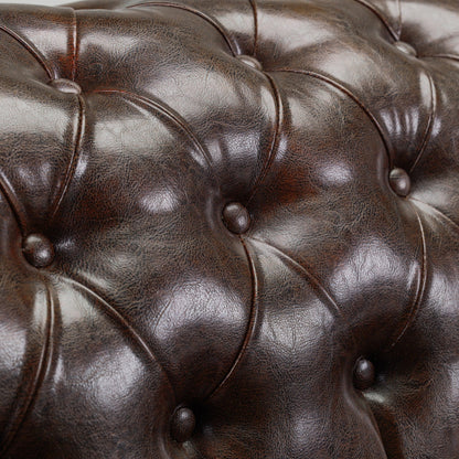 Oxford Brown Leather Chesterfield Corner Sofa – Luxury Corner Sofa UK
