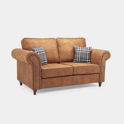 Oakland Tan 2 Seater Sofa – Elegant Compact Living Room Couch