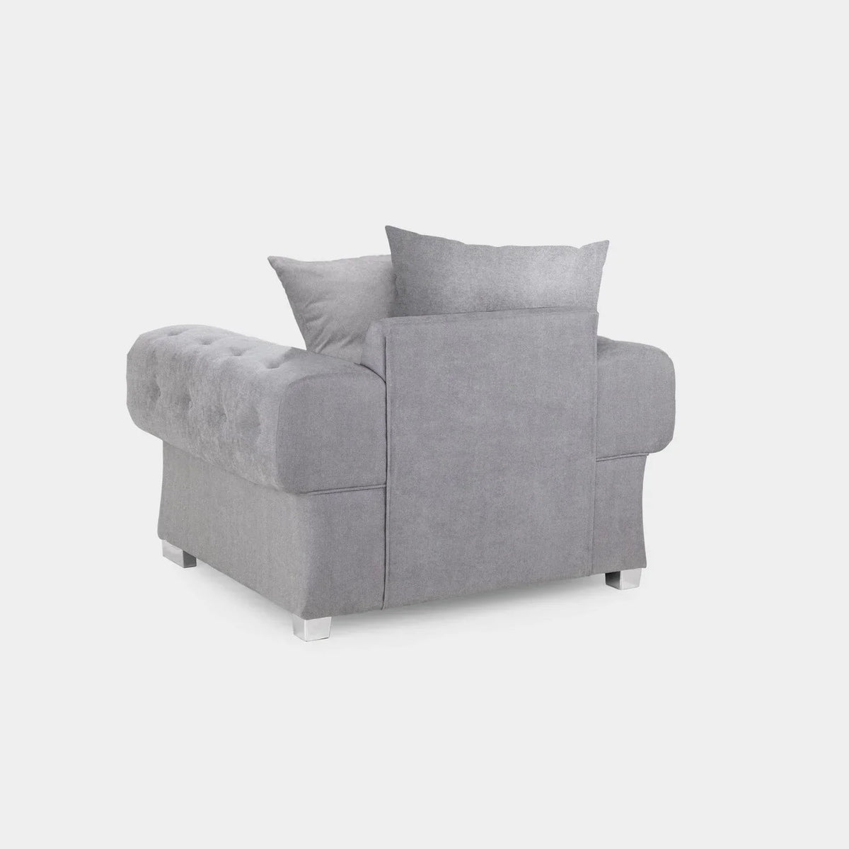 Verona Grey Armchair UK – Luxury Fabric Accent Chair for Modern Living Rooms