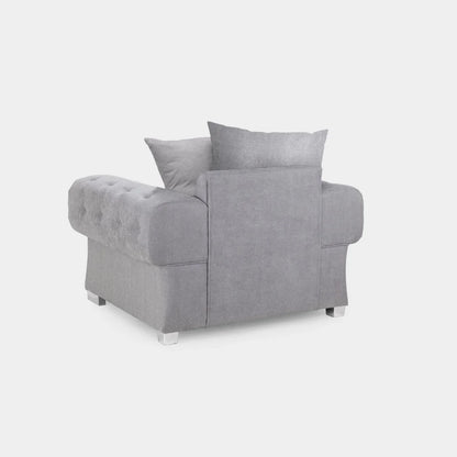 Verona Grey Armchair UK – Luxury Fabric Accent Chair for Modern Living Rooms