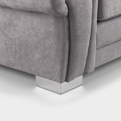 Verona Scatterback Corner Sofa UK – Luxury Grey Fabric Corner Sofa for Modern Family Living
