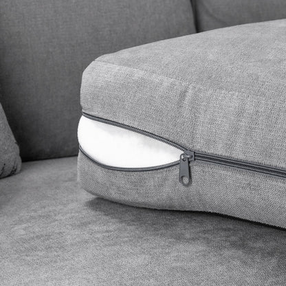 Verona Scatterback Corner Sofa UK – Luxury Grey Fabric Corner Sofa for Modern Family Living