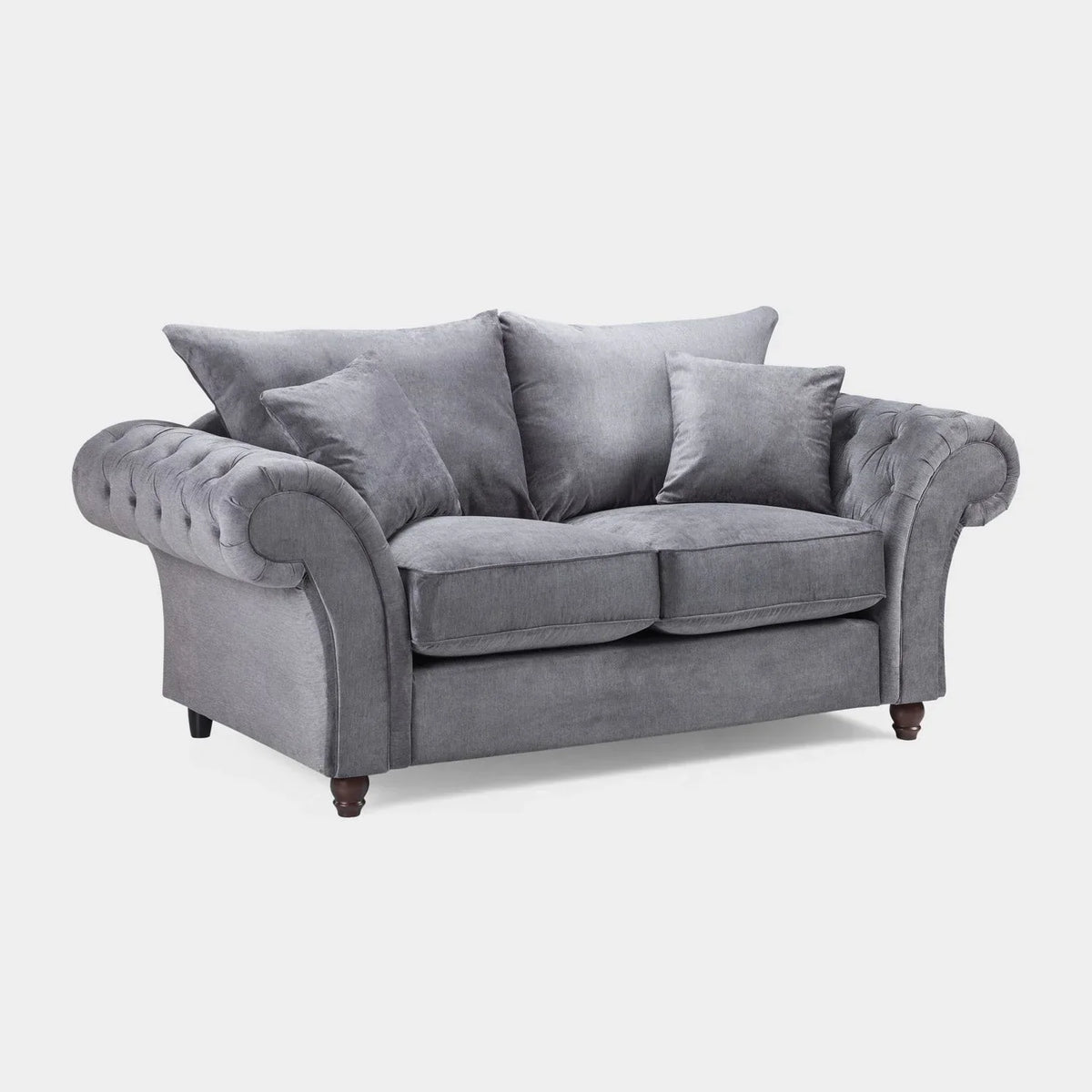 Verona Grey 2 Seater Sofa – Luxury Fabric Sofa for Modern Living Rooms