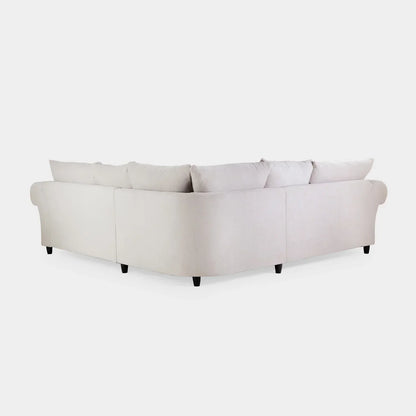 Verona Silver Plush Corner Sofa UK – Luxury Chesterfield Style Scatterback Corner Sofa for Modern Living Rooms