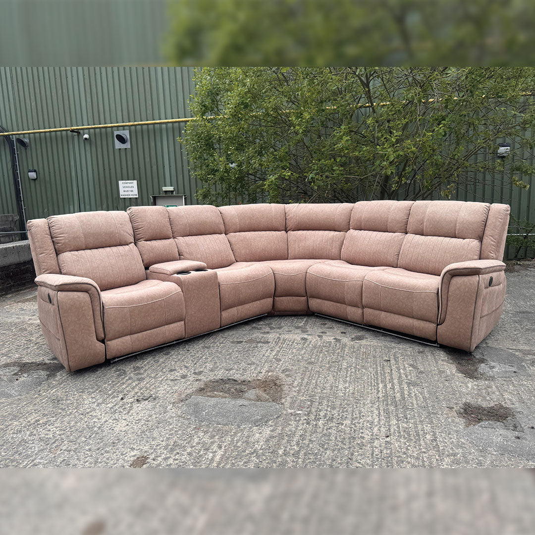 Hannah Electric Corner Sofa Micro Fibre Fabric (270cm x 230cm)