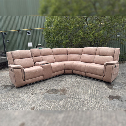 Hannah Electric Corner Sofa Micro Fibre Fabric (270cm x 230cm)