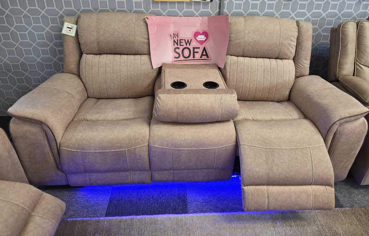 Hannah Electric Recliner 3+2 Sofa Micro Fibre Fabric () LTD
