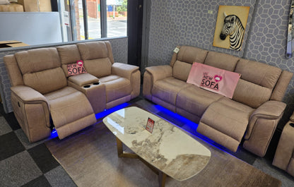 Hannah Electric Recliner 3+2 Sofa Micro Fibre Fabric () LTD