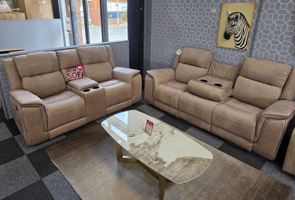 Hannah Electric Recliner 3+2 Sofa Micro Fibre Fabric () LTD