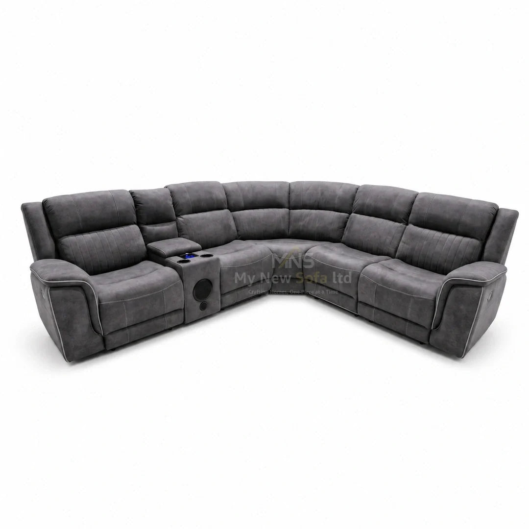 Hannah Electric Corner Sofa Micro Fibre Fabric (270cm x 230cm)