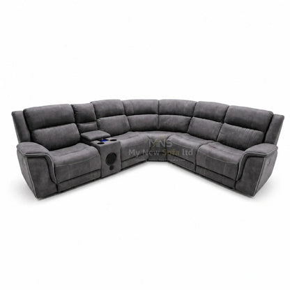 Hannah Electric Corner Sofa Micro Fibre Fabric (270cm x 230cm)