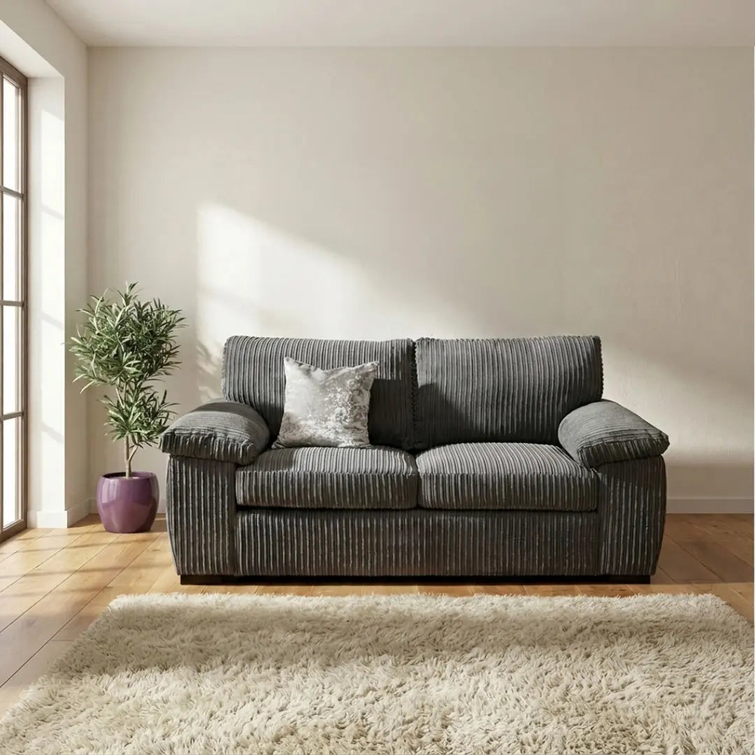 Oxford 3+2 Sofa Set in Grey Jumbo Cord