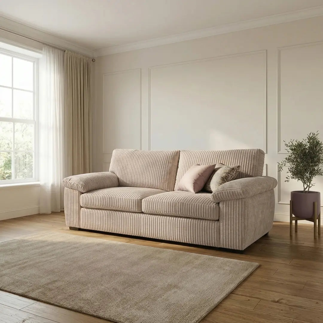Oxford 3+2 Sofa Set in Grey Jumbo Cord