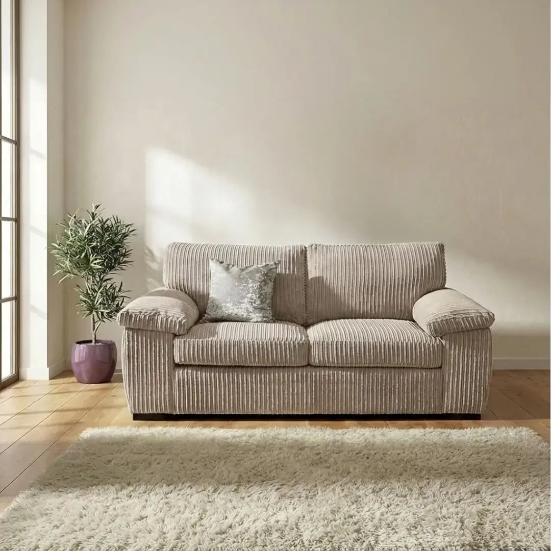 Oxford 3+2 Sofa Set in Grey Jumbo Cord