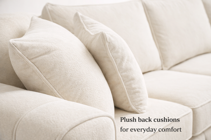 Lilly 5 Seater Corner Sofa – Cream