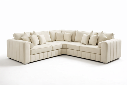 Lilly 5 Seater Corner Sofa – Cream