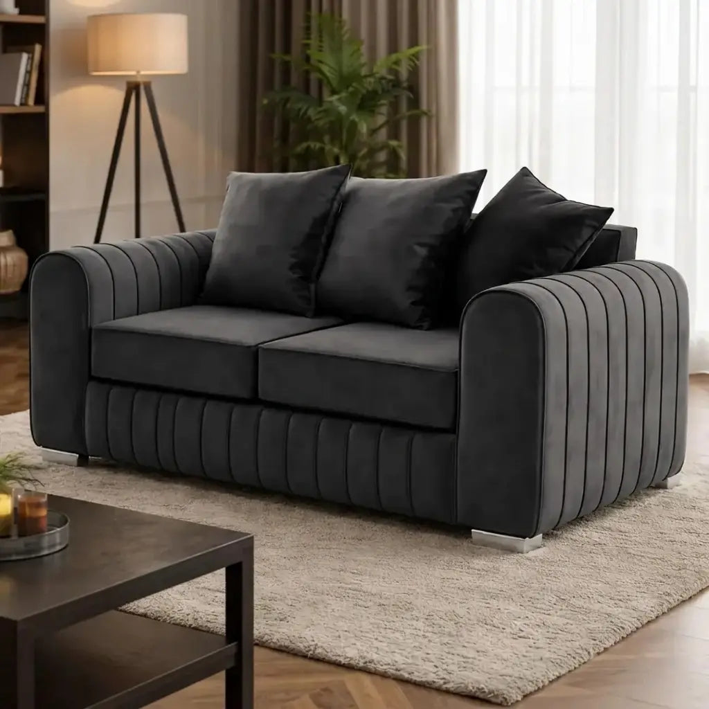 Lilly Velvet 3+2 Seater Sofa Set – Elegant Modern Design