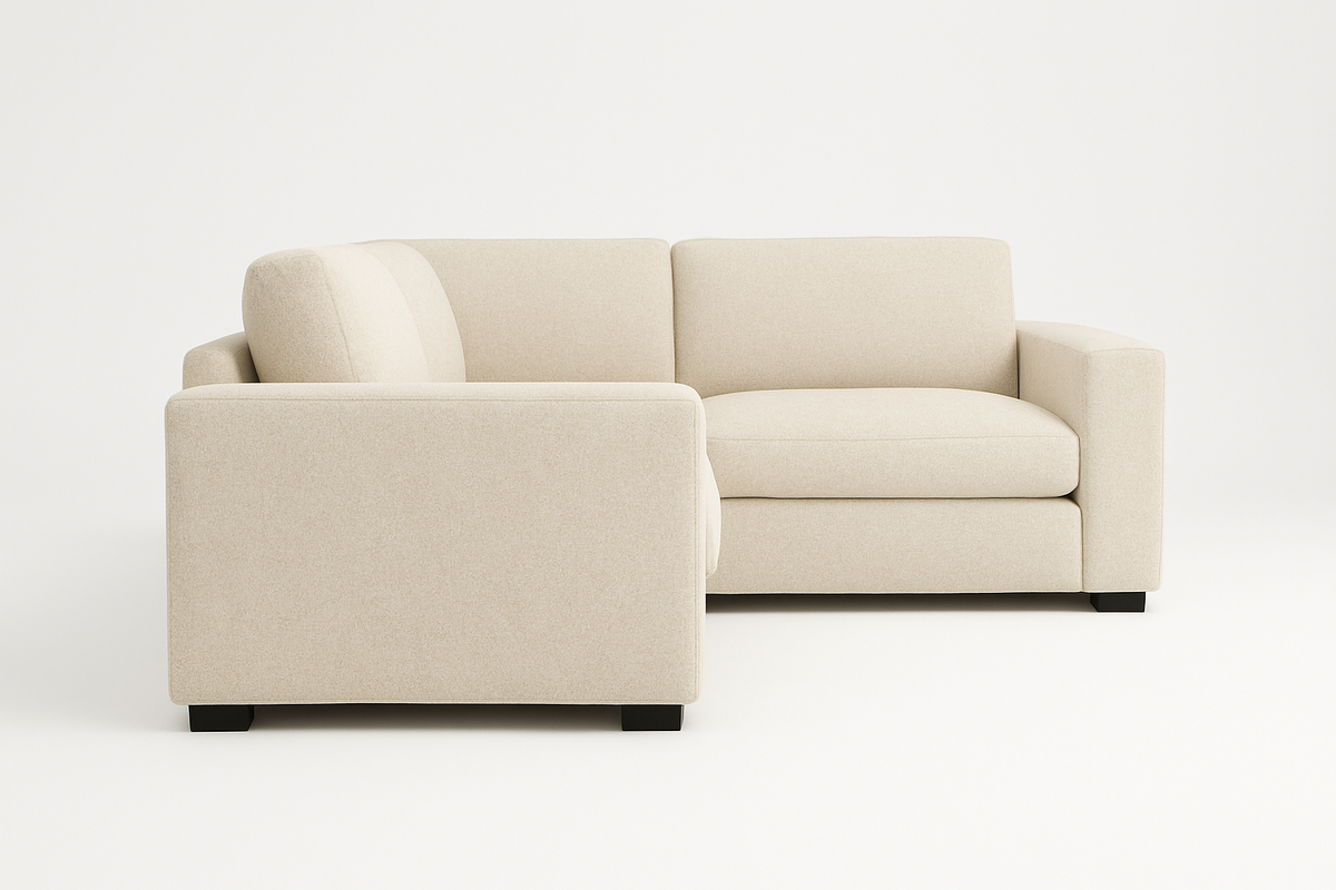 Cream L Shape Sofa UK – Kingston Corner Sofa for Modern Living Room