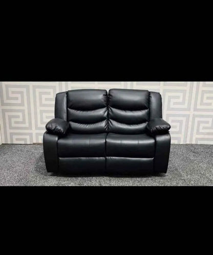 Milano 3+2 Leather Recliners with cinema style cupholders (BLACK) (BS101)