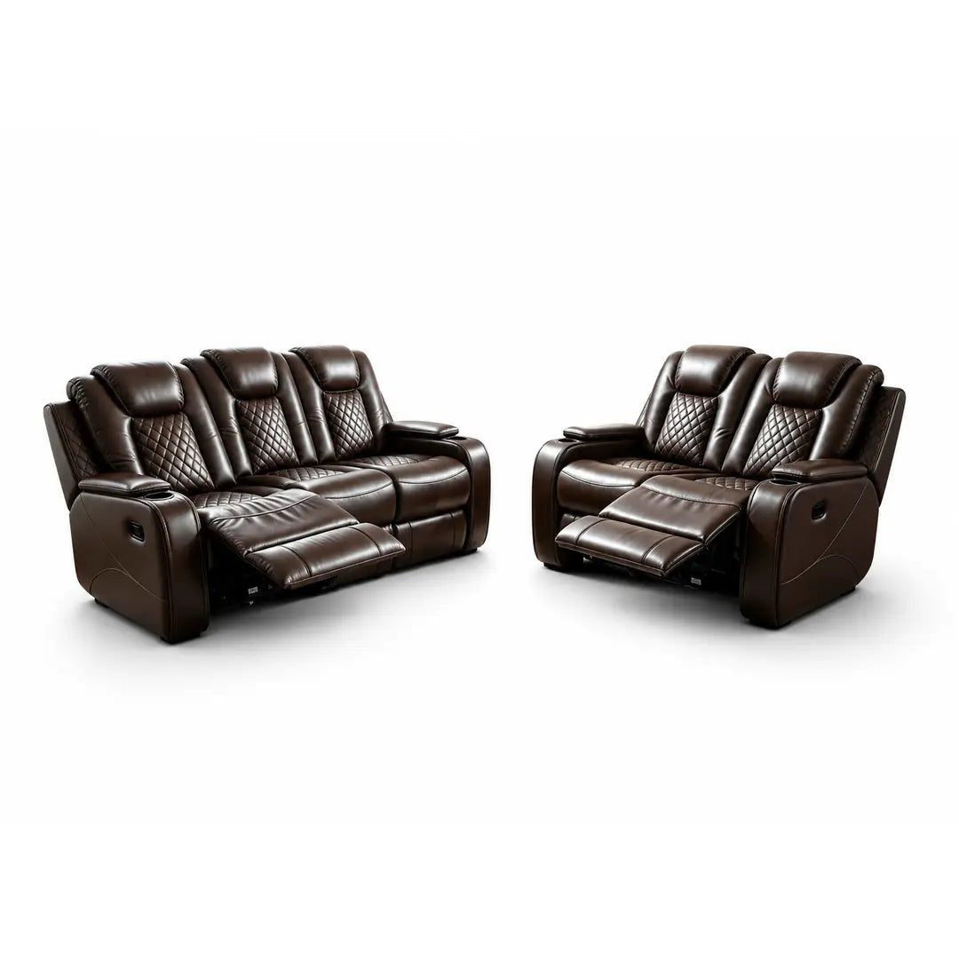 Antalya 3+2 Seater Leather Recliner Sofa Set