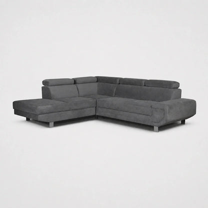Artic Left Hand Facing Corner Sofa Bed With Storage Box - Grey